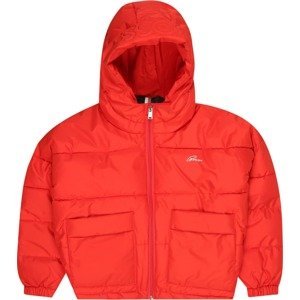 BOSS Kidswear Zimní bunda červená / bílá