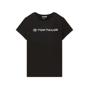 TOM TAILOR Tričko černá / bílá