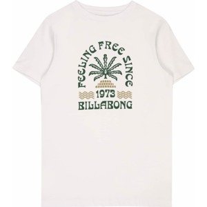BILLABONG Tričko 'FEELING FREE' olivová / trávově zelená / bílá