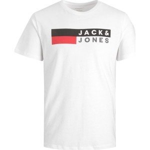 Jack & Jones Junior Tričko noční modrá / ohnivá červená / bílá