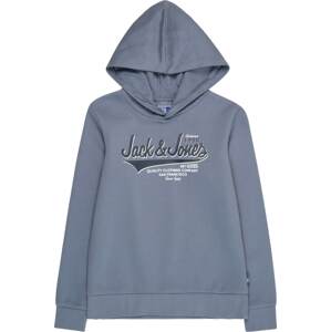 Jack & Jones Junior Mikina námořnická modř / chladná modrá / bílá