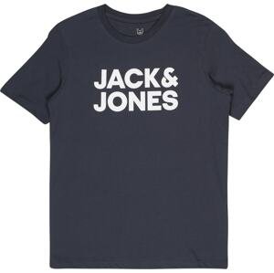 Jack & Jones Junior Tričko námořnická modř / bílá