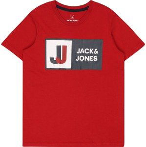 Jack & Jones Junior Tričko námořnická modř / červená / bílá