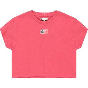 TOMMY HILFIGER Tričko námořnická modř / pink / červená / bílá