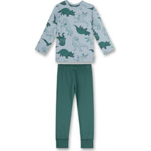 SANETTA Pyžamo kouřově modrá / tmavě zelená