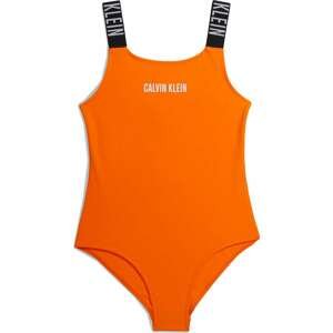 Calvin Klein Swimwear Plavky oranžová / černá / bílá