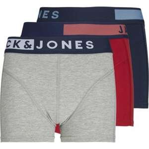 Jack & Jones Junior Spodní prádlo námořnická modř / šedá / červená / bílá