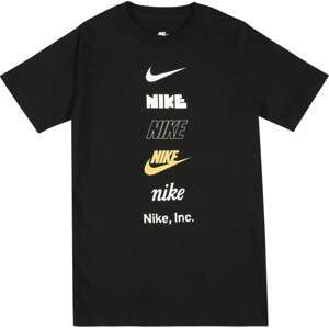 Nike Sportswear Tričko žlutá / černá / bílá