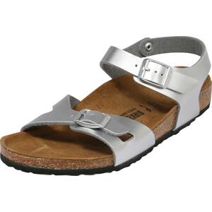 BIRKENSTOCK Sandály 'Rio' stříbrná