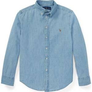 Polo Ralph Lauren Košile modrá džínovina / hnědá / bílá