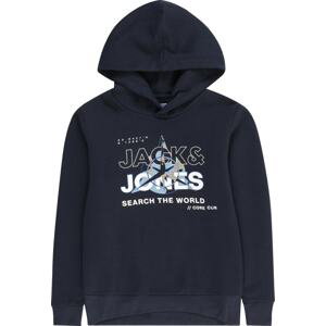 Jack & Jones Junior Mikina 'HUNT' nažloutlá / námořnická modř / světlemodrá / bílá