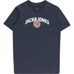 Jack & Jones Junior Tričko 'OUNCE' námořnická modř / světle červená / bílá
