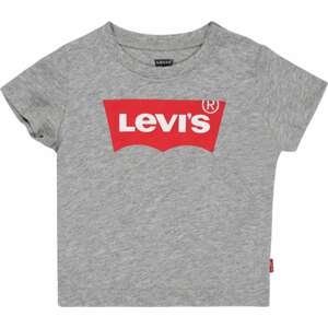 LEVI'S Tričko šedý melír / červená / bílá