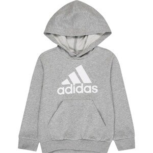 ADIDAS SPORTSWEAR Sportovní mikina šedý melír / bílá