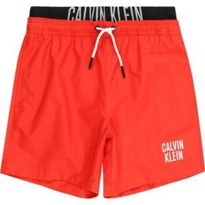 Calvin Klein Swimwear Plavecké šortky 'Intense Power' červená / černá / bílá