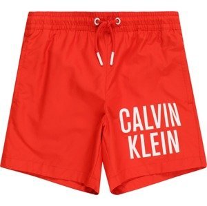 Calvin Klein Swimwear Plavecké šortky 'Intense Power' červená / bílá