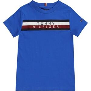 TOMMY HILFIGER Tričko námořnická modř / kobaltová modř / červená / bílá