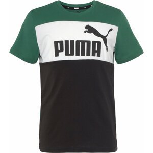 PUMA Tričko zelená / černá / bílá