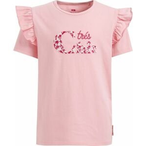 WE Fashion Tričko růžová / tmavě růžová / bílá