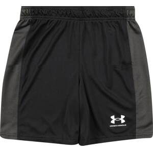 UNDER ARMOUR Sportovní kalhoty 'Challenger' šedá / černá / bílá