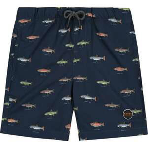 Shiwi Plavecké šortky 'Go Fish' světlemodrá / tmavě modrá / světle zelená / oranžová / bílá