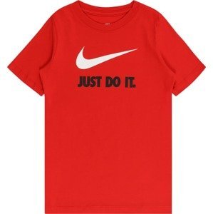 Nike Sportswear Tričko červená / černá / bílá