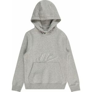Nike Sportswear Mikina grafitová / stříbrně šedá / šedý melír