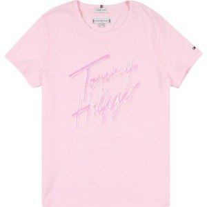 TOMMY HILFIGER Tričko pink / světle růžová
