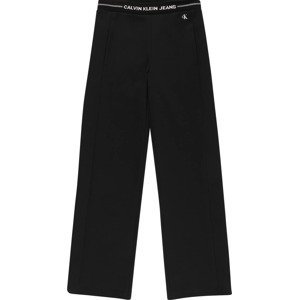 Calvin Klein Jeans Kalhoty 'Intarsia' černá / bílá