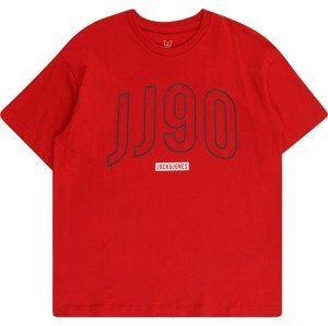 Jack & Jones Junior Tričko 'Colinn' červená / černá / bílá