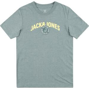 Jack & Jones Junior Tričko 'OUNCE' kouřově modrá / světle žlutá