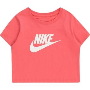 Nike Sportswear Tričko korálová / bílá