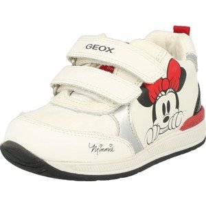 GEOX Tenisky 'RISHON' červená / černá / stříbrná / offwhite