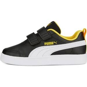 PUMA Sportovní boty 'Courtflex' žlutá / černá / bílá