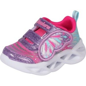 SKECHERS Tenisky světlemodrá / pink / stříbrná / bílá