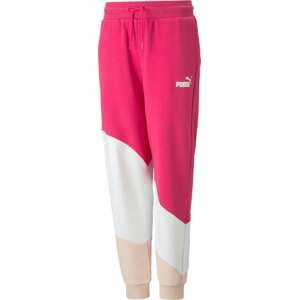 PUMA Kalhoty pink / růžová / bílá