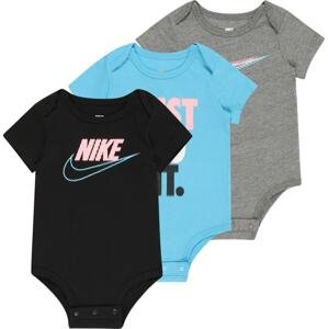Nike Sportswear Dupačky/body modrá / šedý melír / růžová / černá