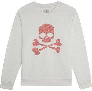 Scalpers Mikina 'Bandana Skull' růže / červená / offwhite