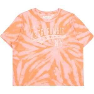 Abercrombie & Fitch Tričko 'MAY' tmavě oranžová / růžová / přírodní bílá