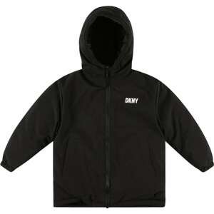 DKNY Přechodná bunda černá / bílá