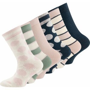 EWERS Ponožky béžová / tmavě modrá / zelená / růže