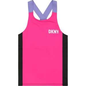 DKNY Top světle fialová / pink / černá / bílá