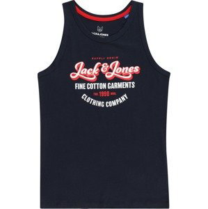 Jack & Jones Junior Tričko 'ANDY' námořnická modř / světle červená / bílá