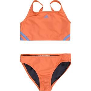 ADIDAS PERFORMANCE Sportovní plavky modrá / tmavě oranžová