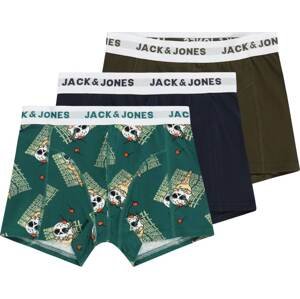 Jack & Jones Junior Spodní prádlo 'Ice' námořnická modř / olivová / tmavě zelená / bílá