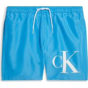Calvin Klein Swimwear Plavecké šortky nebeská modř / bílá