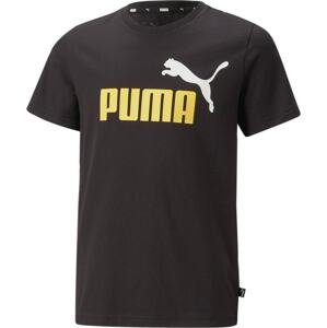 PUMA Funkční tričko žlutá / světle šedá / černá