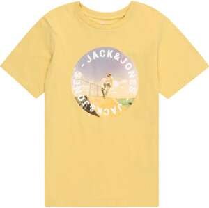 Jack & Jones Junior Tričko 'Gem' žlutá / zelená / bílá