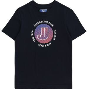 Jack & Jones Junior Tričko modrá / námořnická modř / červená / bílá