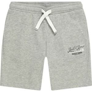 Jack & Jones Junior Kalhoty 'ANDY' šedý melír / černá / bílá